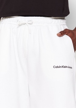 Spodenki krótkie męskie CALVIN KLEIN JEANS białe - S