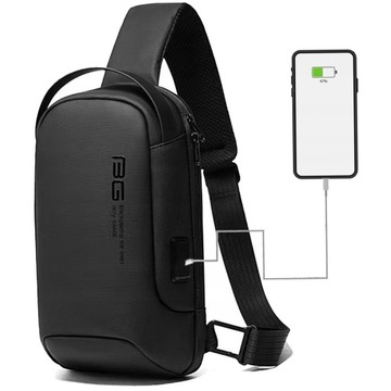 PLECAK miejski BANGE na JEDNO ramię ORGANIZER USB