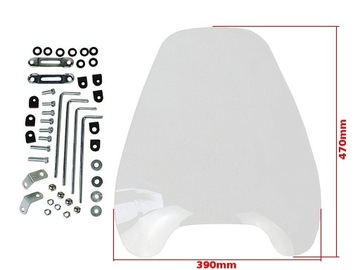 ЧОППЕР КРЕЙЗЕР ВЕТРОВОЕ СТЕКЛО YAMAHA SUZUKI HONDA МОТОЦИКЛ