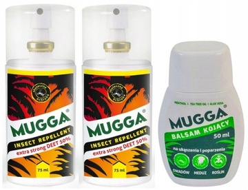 ZESTAW MUGGA DEET NA KOMARY TROPIKALNE OWADY MUGA
