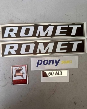 Romet pony motorynka 50 M3 kpl naklejek naklejki