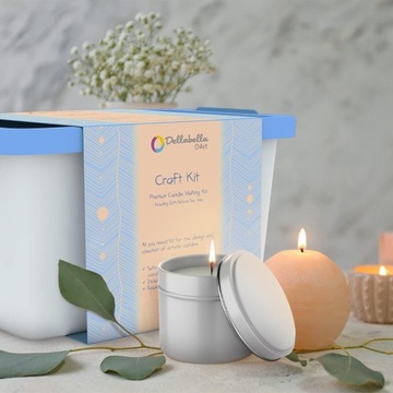 НАБОР ДЛЯ ИЗГОТОВЛЕНИЯ СВЕЧ, ароматические свечи CRAFT DELLABELLA, соевый воск