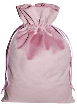 Велюровый подарочный пакет бархат 21х30см оранжевый декор