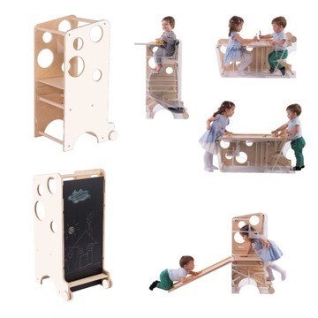 KitchenHelper Learning Tower Zjeżdż. Tablica BIAŁY