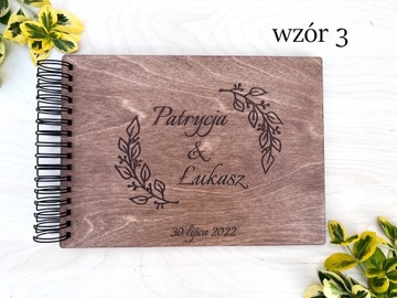 Деревянная гостевая книга на свадьбу, горизонтальная.