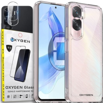 Чехол OXYGEN PURE для Honor 90 Lite + закаленное стекло + стекло камеры