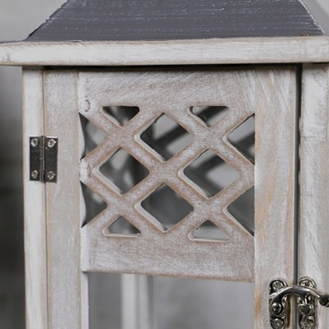 Фонарь Деревянный серый садовый фонарь, набор 2-в-1 для дома и дачи