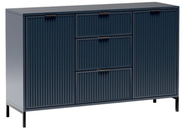 Komoda pojemna szafka z szufladami Eleganzo do salonu indigo 135 cm MDF