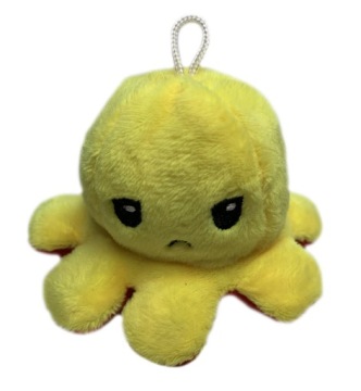 БРЕЛОК осьминог, ДВУХСТОРОННИЙ плюшевый талисман