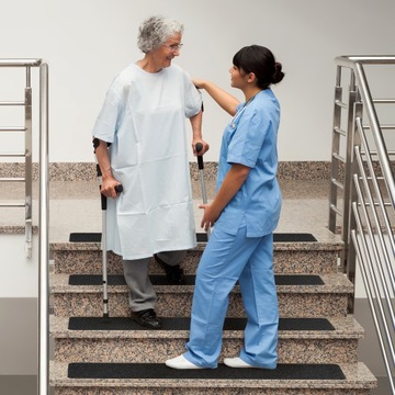 Противоскользящая полоса Желтый напольный коврик Резиновая лестница