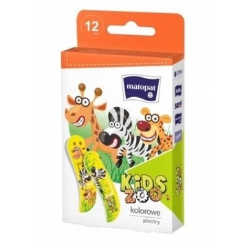 Plastry Matopat Kids ZOO 12 sztuk