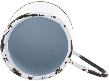 БЕЛЫЙ декоративный металлический КУВШИН С КРЫШКОЙ 23,5 x 22 x 13 см - РЕТРО