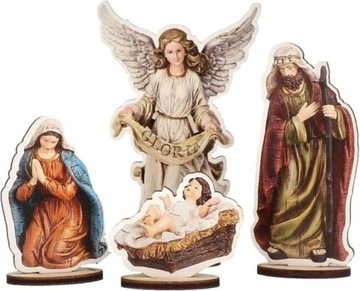 РОЖДЕСТВЕНСКАЯ НИЧКА С ФИГУРАМИ И ПЕРСОНАЖАМИ БОЛЬШАЯ СТАБИЛЬНАЯ 40 СМ 3D V1