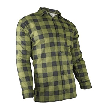 KOSZULA ROBOCZA FLANELOWA BAWEŁNA KHAKI XXL 2XL