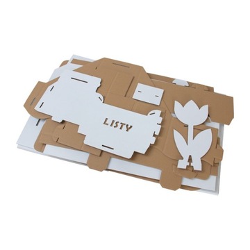 Складной картонный домик для детей, который можно раскрасить.