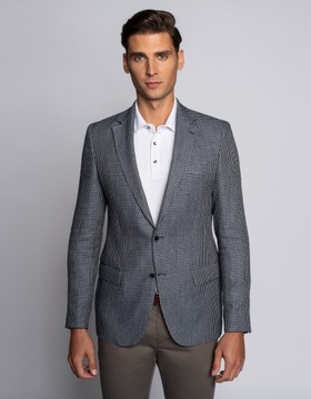 marynarka męska barga granatowy slim fit 182 116