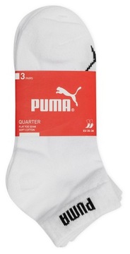 6 PAR PUMA SKARPETKI ZAKOSTKI BIAŁE 35/38