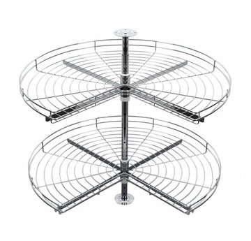 REJS Półka obrotowa narożna 3/4 600 hamulec biała