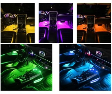 Оптическое волокно с светодиодом окружающего света RGB