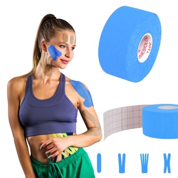 TEJP PLASTER TAŚMA KINEZJOLOGICZNA NA TWARZ KOLANO BEŻOWA 2,5CM FIT.ME