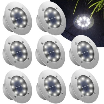 8x LAMPA LAMPKA SOLARNA NAJAZDOWA GRUNTOWA LED