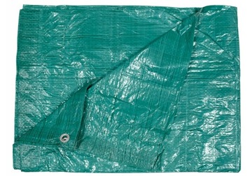 PLANDEKA ZIELONA WZMACNIANA OKUTA 4X5M 57G/M2