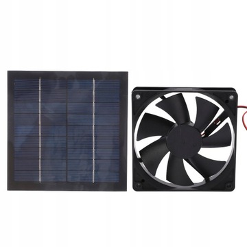 WENTYLATOR Z PANEL SOLARNY DROBIU SZKLARNIOWEGO