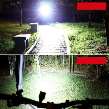 КОМПЛЕКТ СВЕТОДИОДНЫХ ВЕЛОСИПЕДНЫХ ФАР, СОЛНЕЧНАЯ ЗАРЯДКА, ВОДОНЕПРОНИЦАЕМЫЙ, 120 ДБ