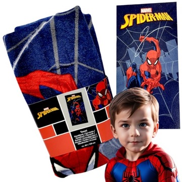Ręcznik plażowy kąpielowy Spider-Man Spider Man 120 cm x 60 cm bawełna
