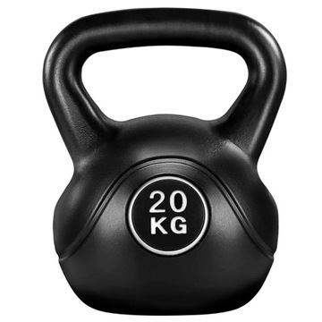 Kettlebell, czarny, 20 kg z powłoką neoprenową Yaheetech