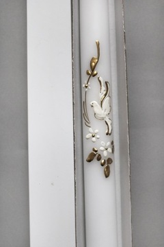 раскрашенная вручную свеча для крещения, имя и дата