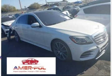 Mercedes Klasa S W222 2019 Mercedes-Benz Klasa S 2019 MERCEDES-BENZ S 560 4.0 Benzyna 463KM