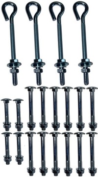 Набор боковых стальных ножек садовой скамейки с винтами и крючками