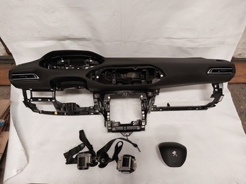 PODUSZKI POWIETRZNE AIRBAG DESKA KOKPIT KONSOLA AIR BAG PASY PEUGEOT 308 T9