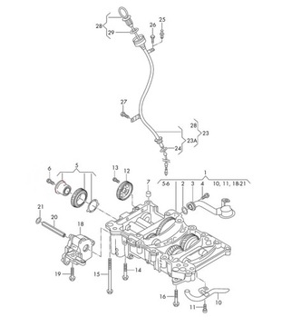 Насос масляный VW Passat B6 2.0 TDI УЛУЧШЕННЫЙ