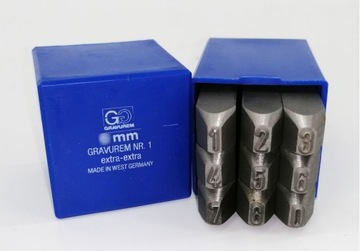Komplet znaczników cyfry 0-9 8 mm GRAVUREM