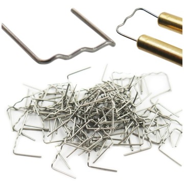Zszywki do plastiku RS18 100 sztuk płaskie Mała fala 0,8 mm Stal nierdzewna