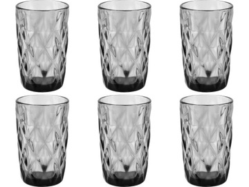 Komplet Szklanek Szklanki 300ml ELISE GREY - 6szt