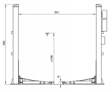 TECHWAR ДВУХКОЛОННЫЙ ПОДЪЕМНИК АВТОМАТИЧЕСКИЙ 4T TQ0004
