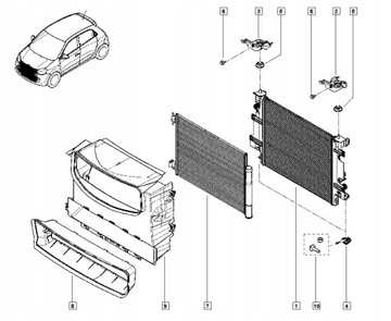 Резиновая опора радиатора Renault Dacia 215060386R