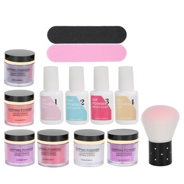 Nail Dipping Powder Set for Top Base Coat Gel Dust