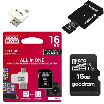 KARTA PAMIĘCI MICROSD SDXC 16GB ANDROID GOODRAM