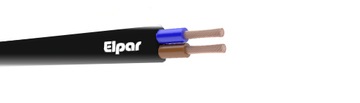 Przewód 2x1mm2 OMYp 300/300V Czarny Elpar