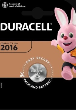 1x BATERIA LITOWA DURACELL CR 2016 DL ECR 3V