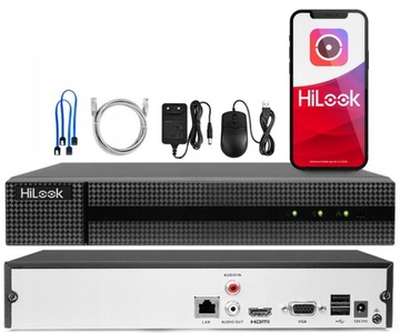 Rejestrator IP 4 Kanały Do 8Mpx HiLook NVR-4CH-5MP Aplikacja Detekcja
