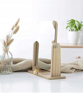 Прямоугольное деревянное косметическое зеркало L7BR