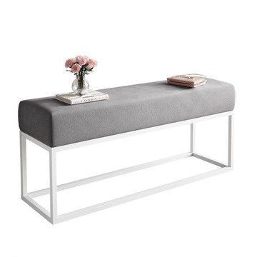 Ławka tapicerowana loft CANDY II stelaż biały 110