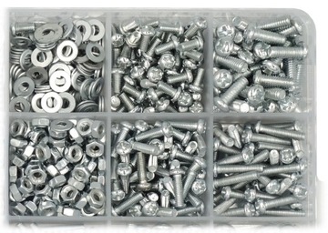 НАБОР ВИНТОВ И ГАЙОК 1100 ШТ В КОРОБКЕ ВИНТЫ ГАЙКИ М3 М4 М5 М6