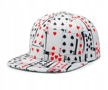 czapka z daszkiem Poker karty bejsbolówka Hip Hop