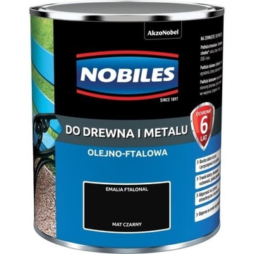 NOBILES FTALONAL FARBA CZARNY MAT 0,7L